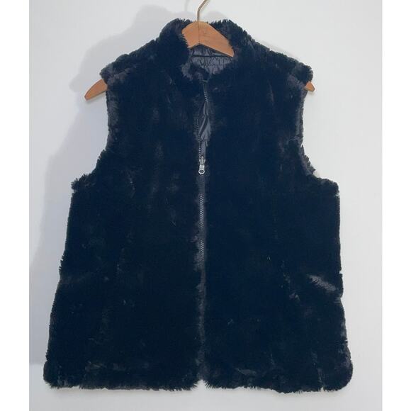Original Nicole Miller Reversible Puffer & Faux Fur Vest - Size Women's M - Picture 2 of 11